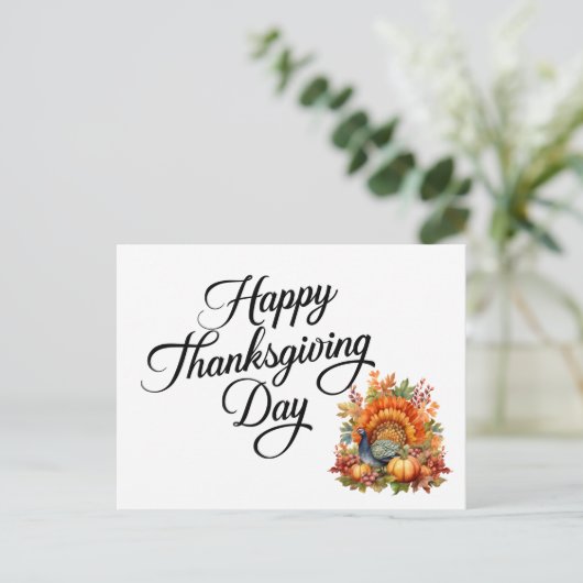 Happy Thanksgiving Day Postkarte (Stehend Vorderseite)