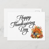Happy Thanksgiving Day Postkarte (Vorne/Hinten)