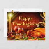 Happy Thanksgiving Day Postkarte (Vorne/Hinten)