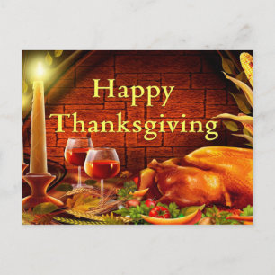 Happy Thanksgiving Day Postkarte
