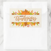 Happy Thanksgiving Day Rechteckiger Aufkleber (Tasche)