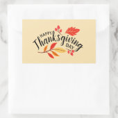 Happy Thanksgiving Day Rechteckiger Aufkleber (Tasche)