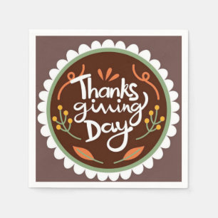 Happy Thanksgiving Day Serviette
