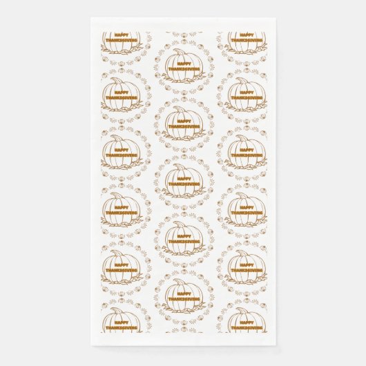 Happy Thanksgiving Day Serviette (Vorderseite)