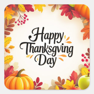 Happy Thanksgiving Day Sticker