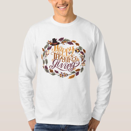Happy Thanksgiving Day T-Shirt (Vorderseite)
