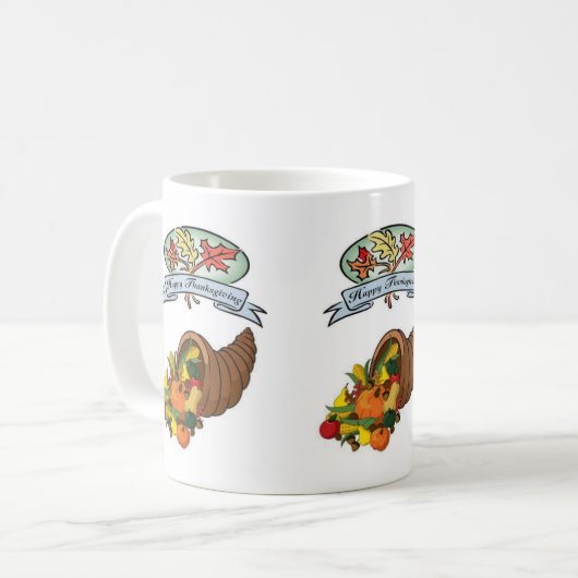 Happy Thanksgiving Day Tasse (Vorderseite Links)