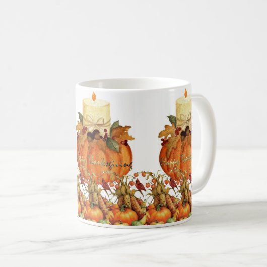 Happy Thanksgiving Day Tasse (VorderseiteRechts)