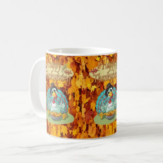 Happy Thanksgiving Day Tasse (Vorderseite Links)