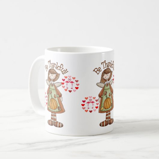 Happy Thanksgiving Day Tasse (Vorderseite Links)