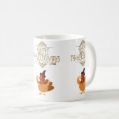 Happy Thanksgiving Day Tasse (VorderseiteRechts)