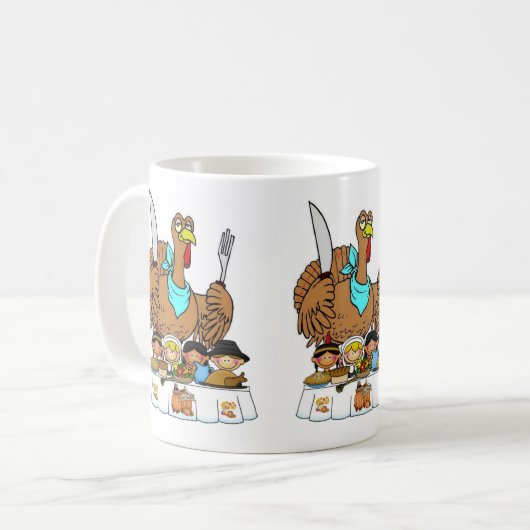 Happy Thanksgiving Day Tasse (Vorderseite Links)