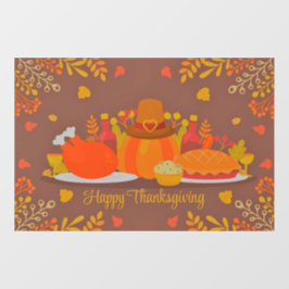 Happy Thanksgiving Dekoration Window Cling Fensteraufkleber