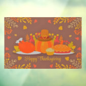 Happy Thanksgiving Dekoration Window Cling Fensteraufkleber (Blatt 3)