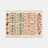 Happy Thanksgiving Descriptive words Herbst Fleecedecke (Vorderseite (Horizontal))