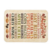 Happy Thanksgiving Descriptive words Herbst Magnet (Horizontal)