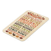 Happy Thanksgiving Descriptive words Herbst Magnet (Linke Seite)