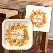 Happy Thanksgiving Dinner Napkin Serviette