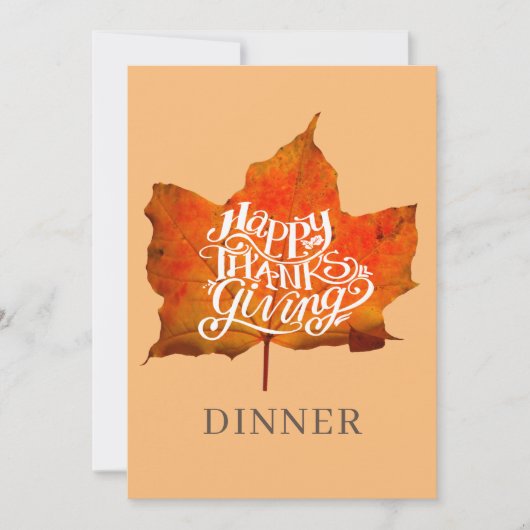Happy Thanksgiving Dinner Party Herbstlaube Einladung (Vorderseite)