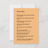 Happy Thanksgiving Dinner Tisch corny Witze Ankündigung (Rückseite)