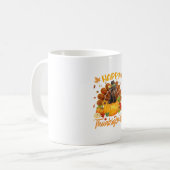 Happy Thanksgiving Doberman Dog Türkei Pumpkin Kaffeetasse (Vorderseite Links)