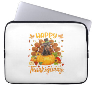 Happy Thanksgiving Doberman Dog Türkei Pumpkin Laptopschutzhülle