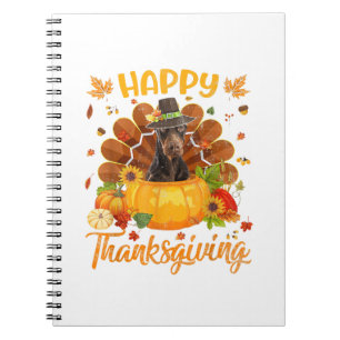 Happy Thanksgiving Doberman Dog Türkei Pumpkin Notizblock
