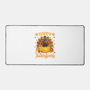 Happy Thanksgiving Doberman Dog Türkei Pumpkin Schreibtischunterlage