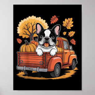 Happy Thanksgiving Dog Lovers French Bulldog Pumpk Poster