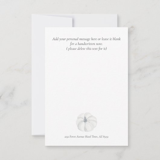 "Happy Thanksgiving" dunkelblau, silbergrau Dankeskarte (Rückseite)