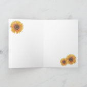 Happy Thanksgiving Eichhörnchen mit Sonnenblumen Karte (Innenseite)