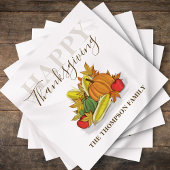 Happy Thanksgiving einfache Herbsternte nach Maß Serviette