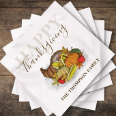 Happy Thanksgiving einfache Herbsternte nach Maß Serviette