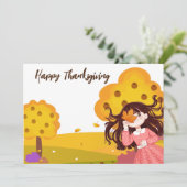 Happy Thanksgiving Einladung (Stehend Vorderseite)