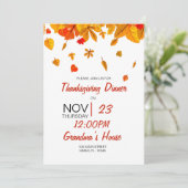 Happy Thanksgiving Einladung (Stehend Vorderseite)