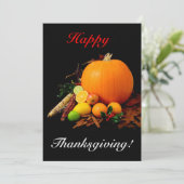 Happy Thanksgiving Einladung (Stehend Vorderseite)