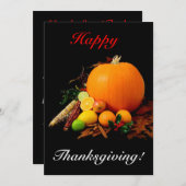 Happy Thanksgiving Einladung (Vorne/Hinten)