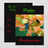 Happy Thanksgiving Einladung (Vorne/Hinten)