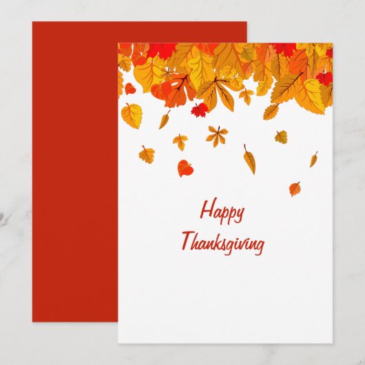 Happy Thanksgiving Einladung (Vorne/Hinten)