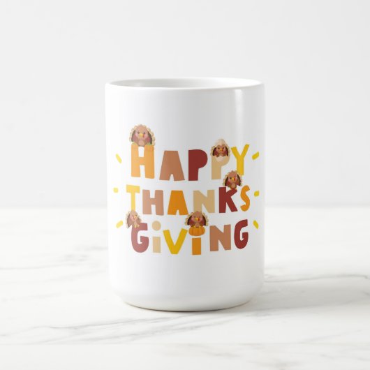 Happy Thanksgiving Einziges Geschenk Kaffeetasse (Mittel)