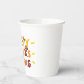 Happy Thanksgiving Einziges Geschenk Pappbecher (Links)