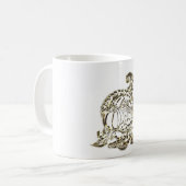 Happy Thanksgiving Elegante Golden Cornucopia Kaffeetasse (Vorderseite Links)