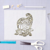 Happy Thanksgiving Elegante Golden Cornucopia Seidenpapier (Handwerk)