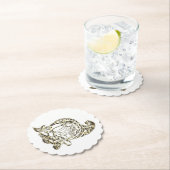 Happy Thanksgiving Elegante Golden Cornucopia Untersetzer (Vor Ort)