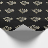 Happy Thanksgiving Elegantes Black Gold Cornucopia Geschenkpapier (Ecke)