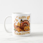 Happy Thanksgiving Ernte Herbst Tasse (Links)