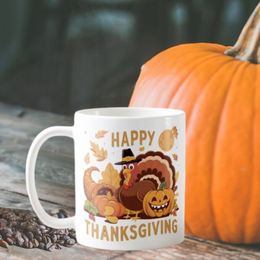 Happy Thanksgiving Ernte Herbst Tasse