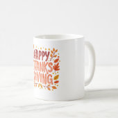 Happy Thanksgiving Erntedank Day Kaffeetasse (VorderseiteRechts)