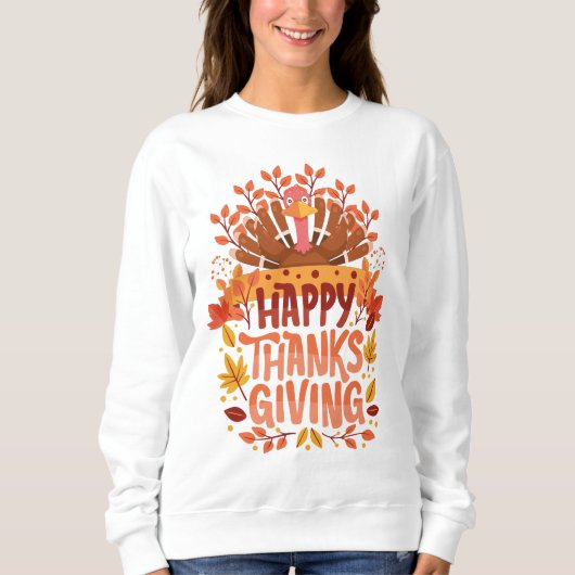Happy Thanksgiving Erntedank Day Sweatshirt (Vorderseite)