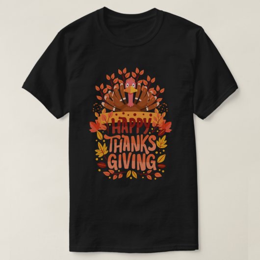 Happy Thanksgiving Erntedank Day T-Shirt (Design vorne)